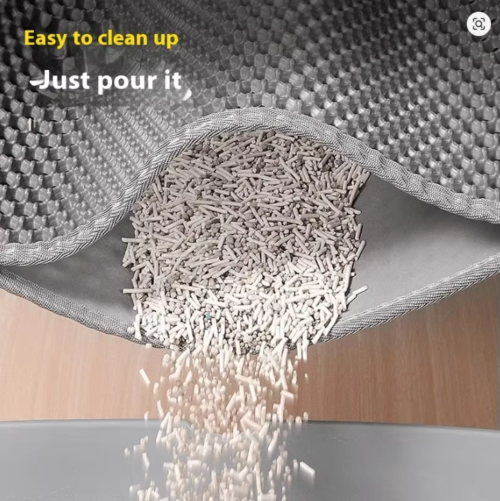 Premium Large Cat Litter Mat 90x60CM Waterproof Double Layer Litter Trapper Non-Slip Washable Pet Toilet Pad Sand Control