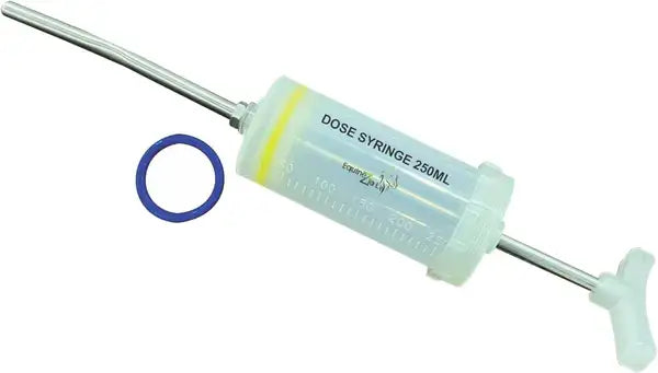 250mL Plastic Dosing Syringe – Veterinary Liquid Dose Syringe for Livestock, Horse & Animal Medication