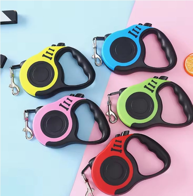 3M 5M Dog Leash for Small Dogs Cat Automatic Retractable Durable Nylon Lead Puppy Outdoor Travel Walking Hiking Traction Rope