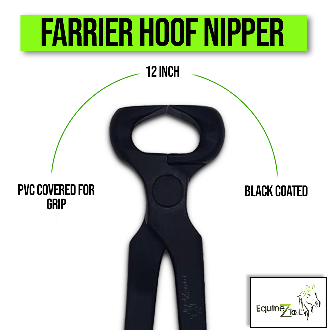 12 Inch Black Hoof Nipper-PVC covered handles