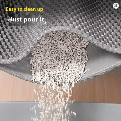 Premium Large Cat Litter Mat 90x60CM Waterproof Double Layer Litter Trapper Non-Slip Washable Pet Toilet Pad Sand Control
