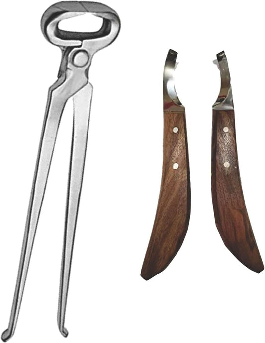 Hoof Nipper 15" and Farrier Hoof Knives Set