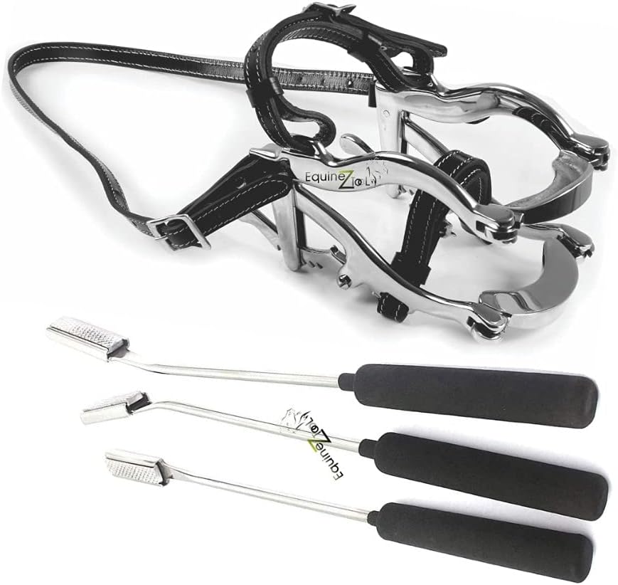 Equine Dental Kit with Climax Speculum and 3 Float Rasps