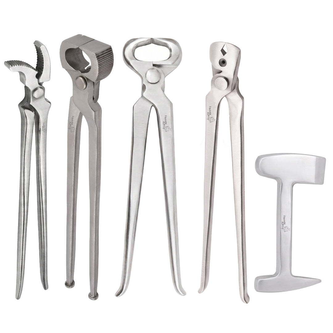 5-Piece Farrier Hoof Trimming & Shoeing Tool Kit
