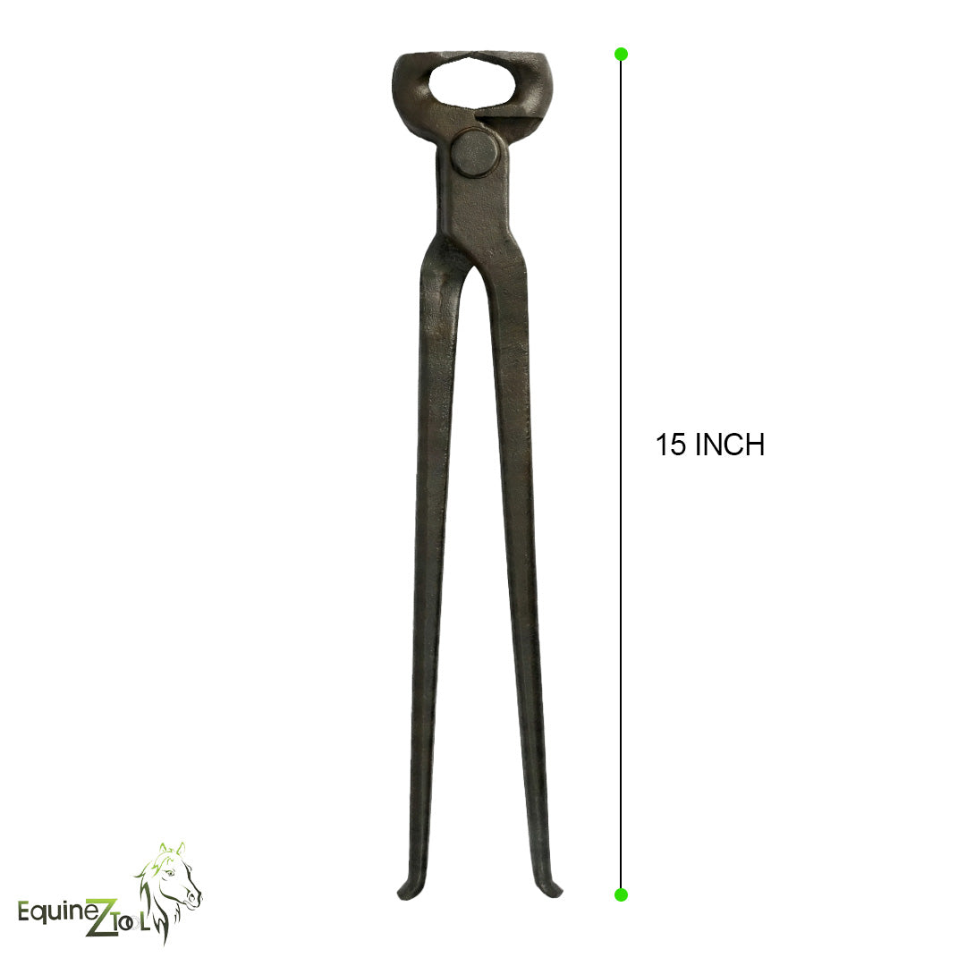 15 Inch Hoof Nipper – Black Coated Heavy Duty Farrier Tool for Horse Hoof Trimming & Professional Use