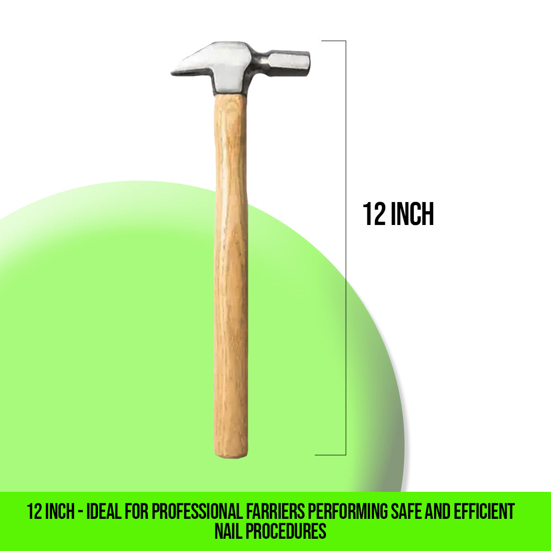 Farrier Wooden Handle Hammer Professional Horseshoeing & Equine Hoof Tool