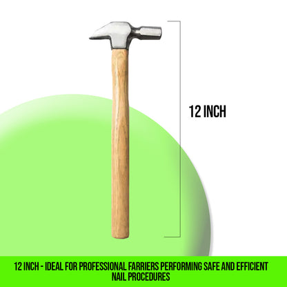 Farrier Wooden Handle Hammer Professional Horseshoeing & Equine Hoof Tool
