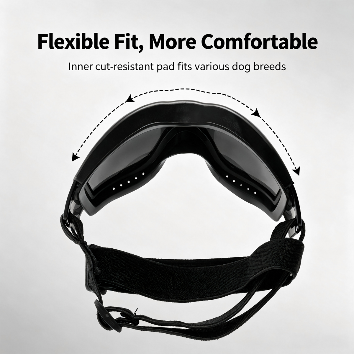 Pet Dog Goggles Sunglasses UV Wind Dust Protection Adjustable for Small Medium Dogs Outdoor Motorcycle Riding Eye Goggles