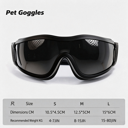 Pet Dog Goggles Sunglasses UV Wind Dust Protection Adjustable for Small Medium Dogs Outdoor Motorcycle Riding Eye Goggles