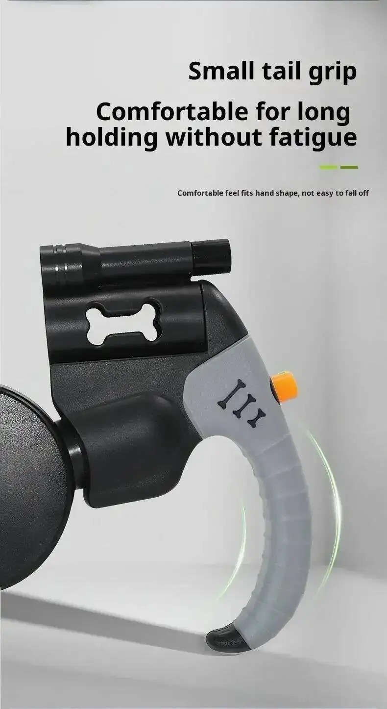 Auto Retractable Double-Headed Dog Leash 3M Rope for 2 Dogs with LED Flashlight 360 Degree Dual Traction Rope Pet Supplies