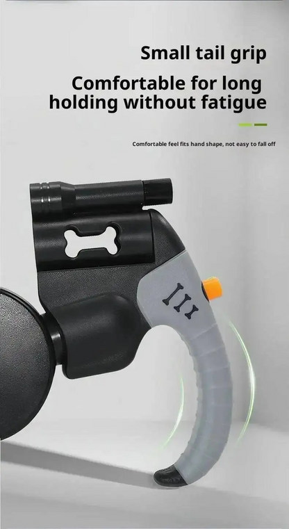 Auto Retractable Double-Headed Dog Leash 3M Rope for 2 Dogs with LED Flashlight 360 Degree Dual Traction Rope Pet Supplies