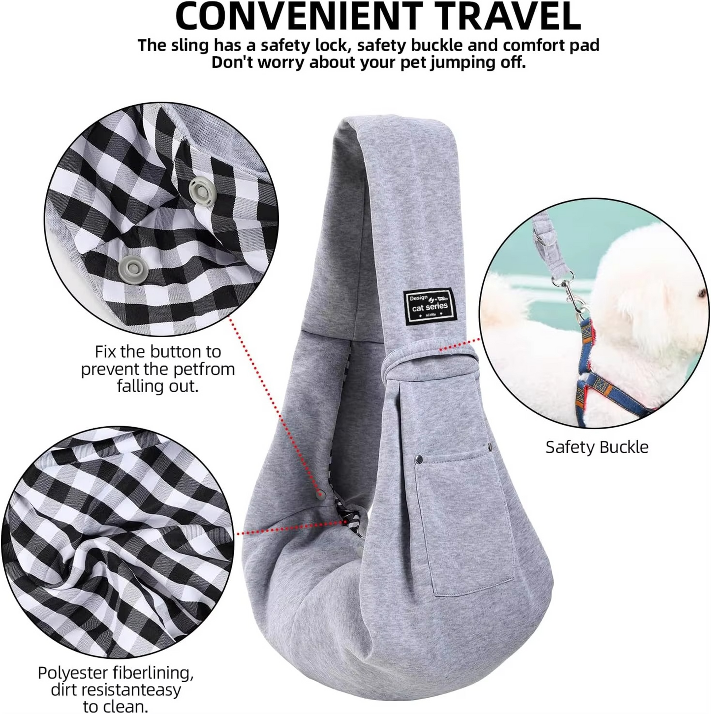 Cotton Comfortable Dog Bag Pet Out Crossbody Shoulder Bag&nbsp;
