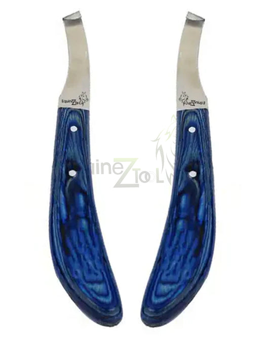 Hoof Knife Blue Handle – Professional Farrier Tool for Horse Hoof Trimming, Cleaning & Maintenance