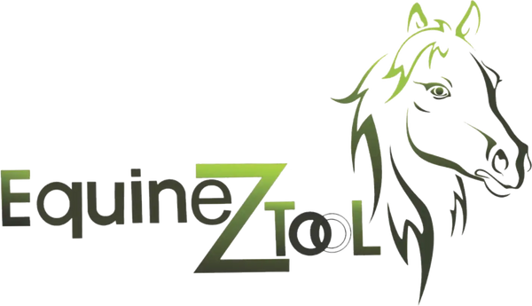 Logo of EquineZTool with a stylized horse head on a white background