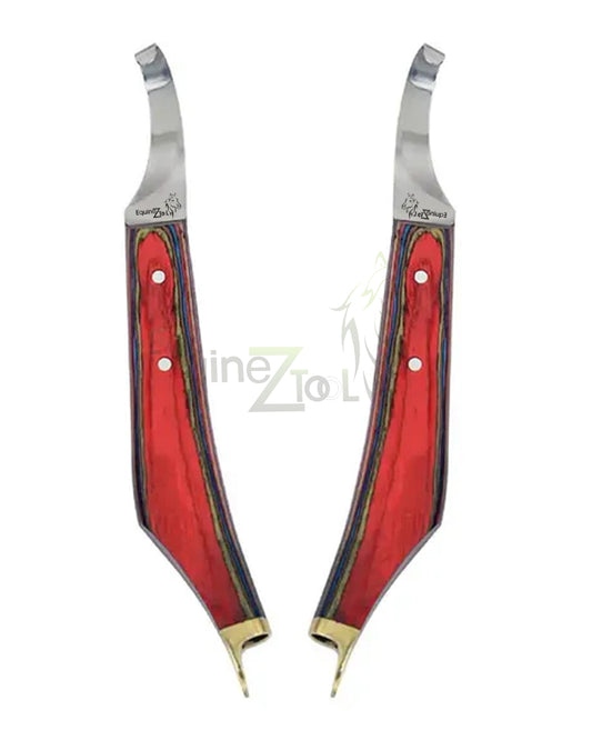 Hoof knife Set With Brass Horseshoeing Topper